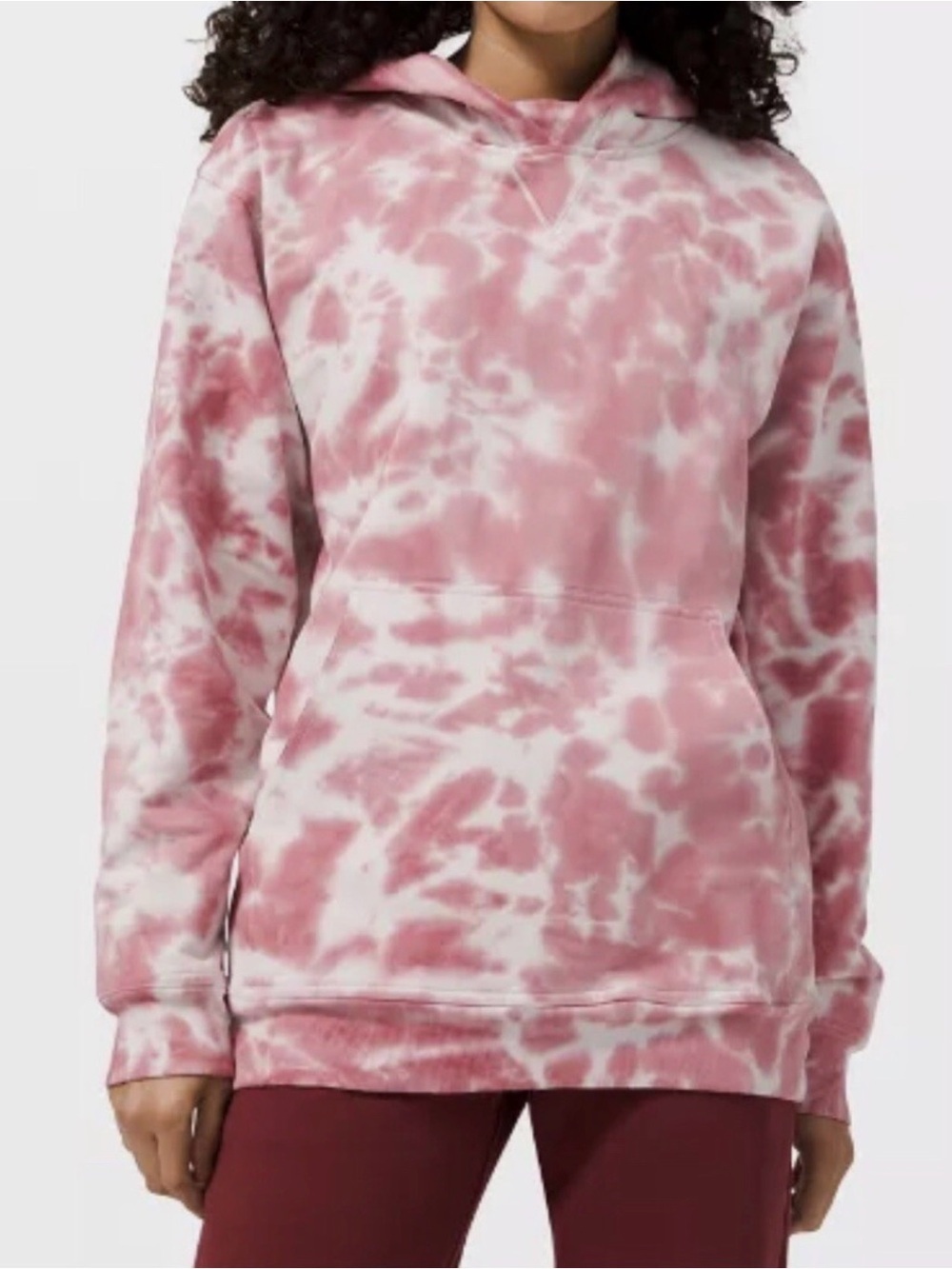 Lululemon Scuba Pullover Hoodie Sweatshirt Comfy Mauve Wash Charcoal Size 10